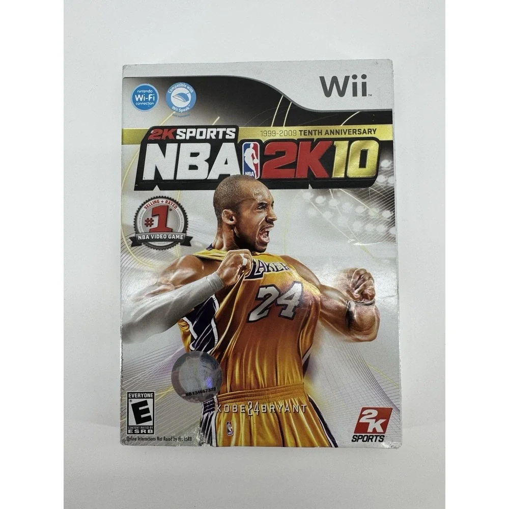 NBA ‎ 2K10 Nintendo Wii Kobe Bryant 1999-2009 Tenth Anniversary 2K Sports